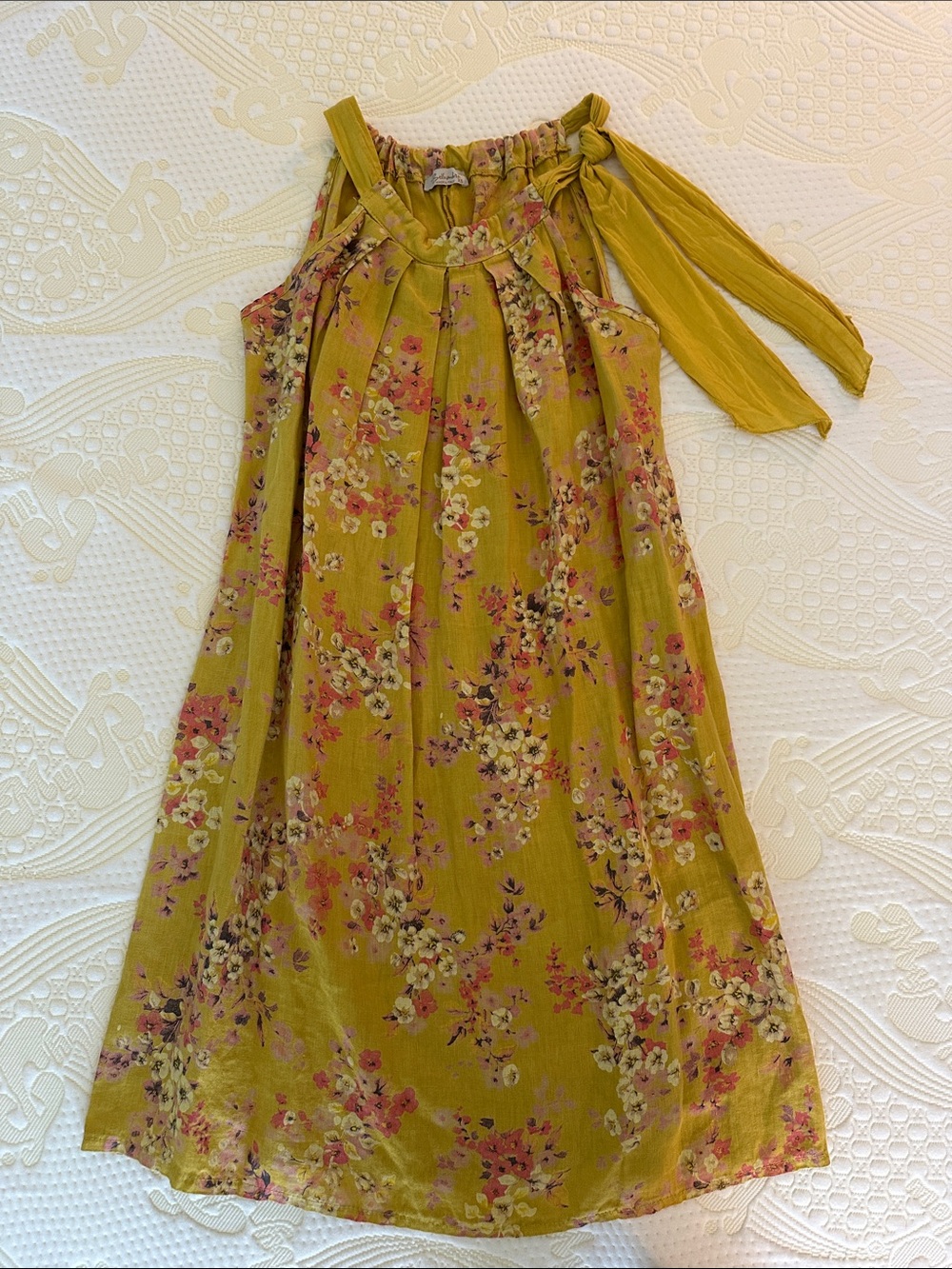 Bellamie Italian linen Floral Dress